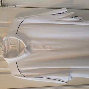 XERSION BRAND MEN'S BIG AND TALL WHITE SHORT SLEEVES POLO SHIRT SIZE 4XL